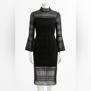 NWT Vone BLACK LACE Midi Dress size:10
